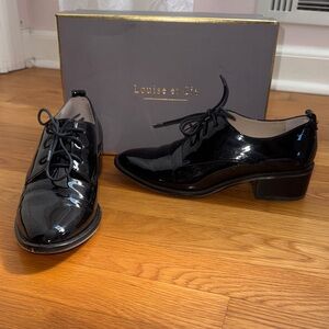 Louise et Cie Black Patent Leather Lace-Up Derby Oxfords
